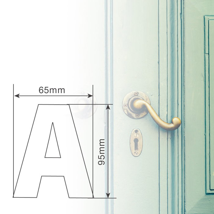 Hantums Lettre de porte A en acier inoxydable avec adhésif Hantums Lettre de porte A en acier inoxydable avec adhésif