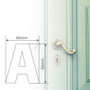Hantums Lettre de porte A en acier inoxydable avec adhésif