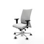 Piqueras Y Crespo Silla Albacete Confidente Blanche avec mécanisme Sincro et base aluminium