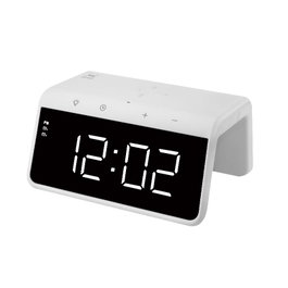 SAMI Réveil LED blanc avec chargeur sans fil 10W
