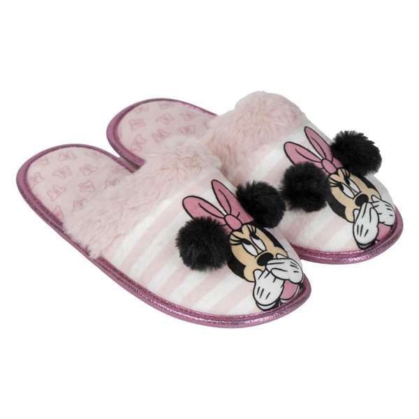 Cerdá Chaussons ouverts Maison Minnie Taille 32/33 - Rose - Pour enfant 3 ans