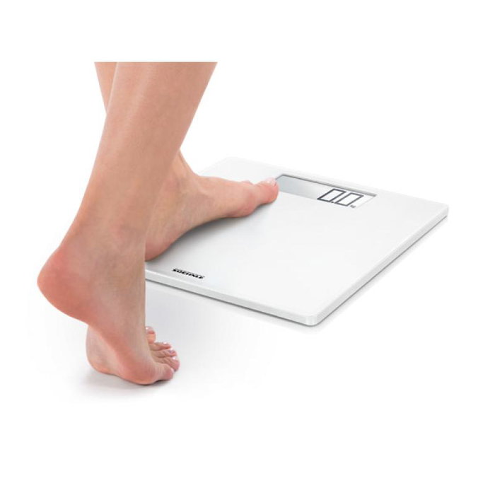 Soehnle Balance PWD Style Sense Safe 100 - Pèse-personne connecté et sécurisé jusqu'à 180 kg, blanc, réf. 63856