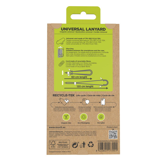 Cordon pour téléphone mobile Muvit for Change Sable