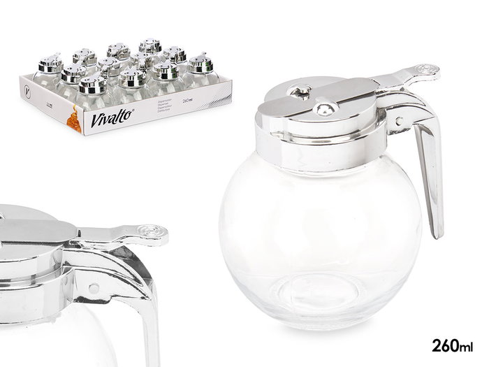 Vivalto Distributeur en Verre Sphère Transparent 260 ml 10x10x9 cm (Set de 24) Vivalto Distributeur en Verre Sphère Transparent 260 ml 10x10x9 cm (Set de 24)
