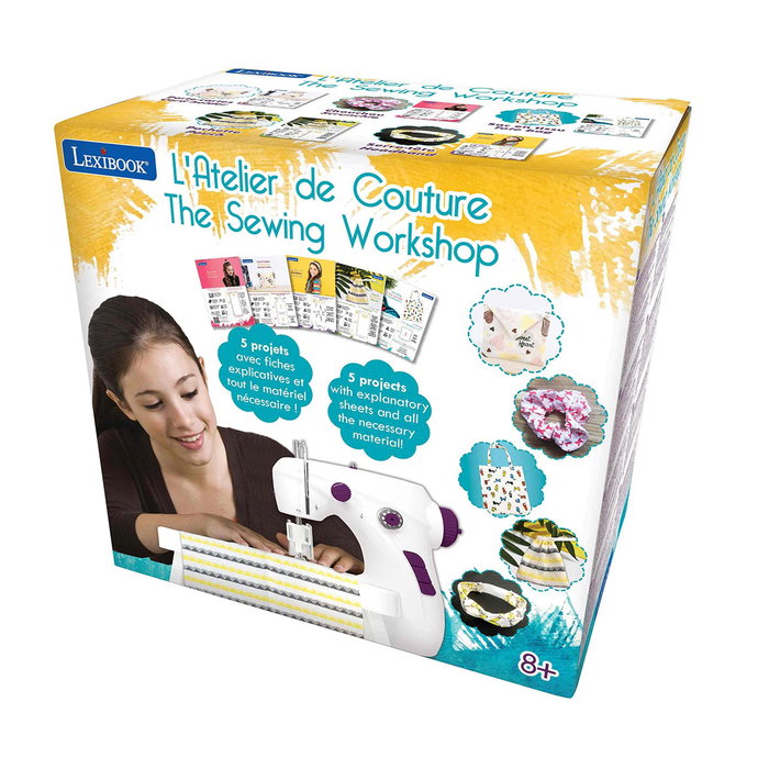 Lexibook SW200 Machine à Coudre Électrique avec Pédale et 5 Projets Créatifs +8 Ans Lexibook SW200 Machine à Coudre Électrique avec Pédale et 5 Projets Créatifs +8 Ans