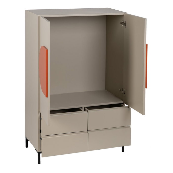 BigBuy Home Buffet NECTO Orange Taupe Fer Bois MDF