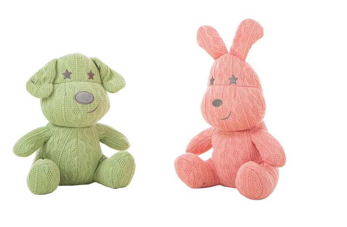 Creaciones Llopis - Peluche Ours Lapin Chien 32 cm - Lot de 3 Animaux - Polyester - Jouet enfant dès 3 ans