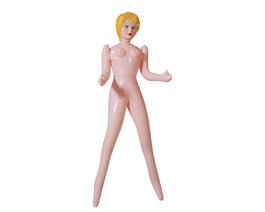 Poupée gonflable blonde de 150 cm pour décoration et humour