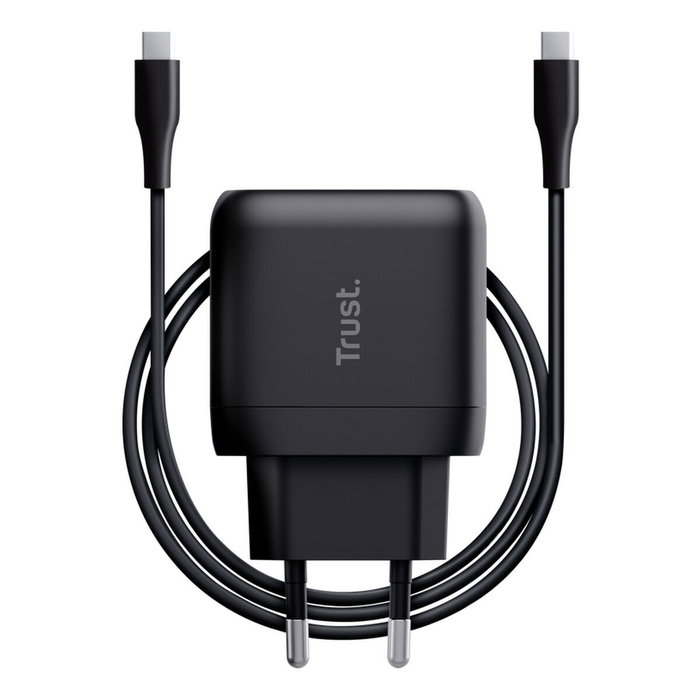 Trust Chargeur mural 25521 Noir 45 W USB-C avec câble 2m