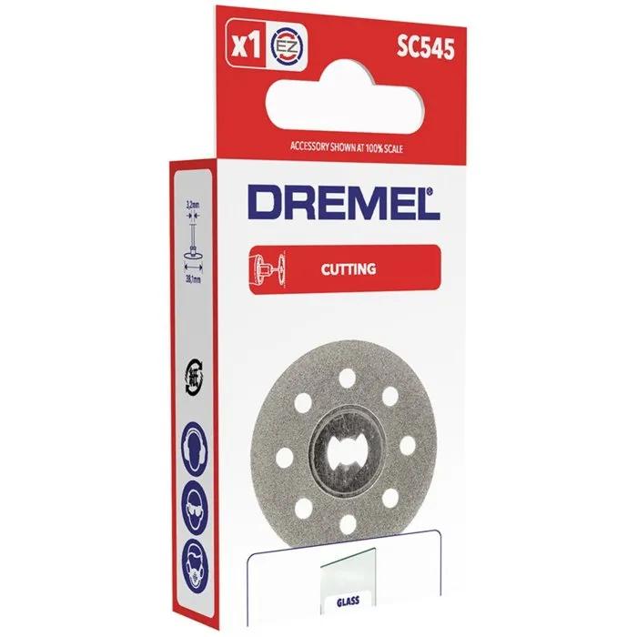 Dremel Disque Diamant à Tronçonner S545, Ø 38 mm, pour Découpe de Faïence, Porcelaine, Céramique, Béton et Pierre Dremel Disque Diamant à Tronçonner S545, Ø 38 mm, pour Découpe de Faïence, Porcelaine, Céramique, Béton et Pierre