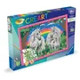 Ravensburger 25849 CreArt Kids - Kit de Peinture par Numéros 'Au Pays des Licornes', 31x21 cm avec Cadre, Pinceau et 18 Peintures, À Partir de 9 Ans
