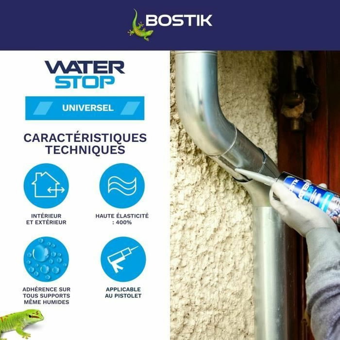 Bostik Waterstop Membrane d'étanchéité Gris 290 ml Bostik Waterstop Membrane d'étanchéité Gris 290 ml