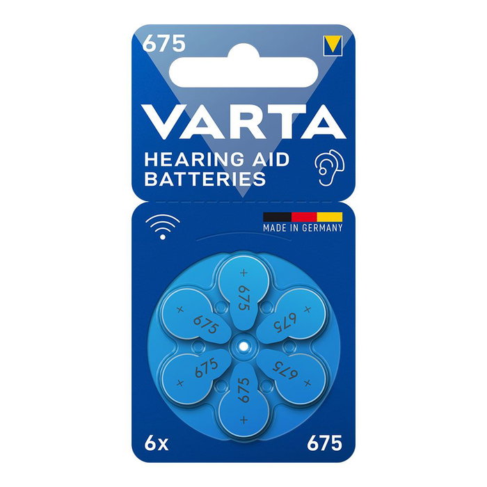 Varta Piles pour appareils auditifs 675 (blister 6 unités) - Haute performance Varta Piles pour appareils auditifs 675 (blister 6 unités) - Haute performance