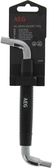 AEG - Clé de vidange double carrée 8mm et 10mm - Poignée ergonomique antiglisse avec revêtement en caoutchouc