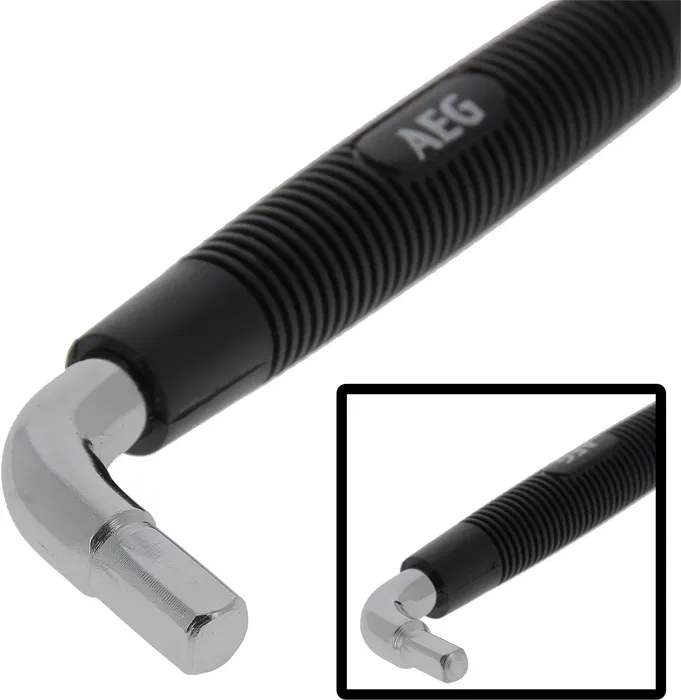 AEG - Clé de vidange double carrée 8mm et 10mm - Poignée ergonomique antiglisse avec revêtement en caoutchouc