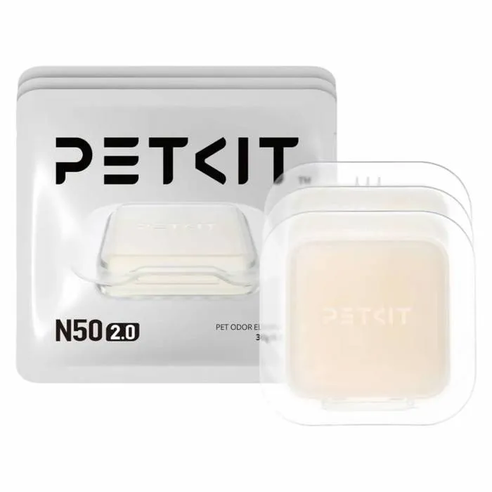 Petkit Lot de 3 désodorisants N50 2.0 pour Litière Automatique PuraMax 2 - Neutralise les Odeurs, Durée 1 Mois