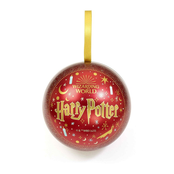 THE CARAT SHOP Ornement et Porte-Clés de Noël Harry Potter - Chapeau Tripeur Doré et Boule à Neige Maisons de Poudlard 8.5 cm