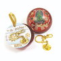 THE CARAT SHOP Ornement et Porte-Clés de Noël Harry Potter - Chapeau Tripeur Doré et Boule à Neige Maisons de Poudlard 8.5 cm