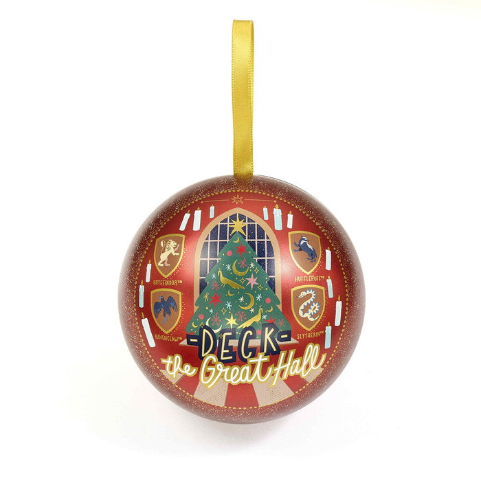 THE CARAT SHOP Ornement et Porte-Clés de Noël Harry Potter - Chapeau Tripeur Doré et Boule à Neige Maisons de Poudlard 8.5 cm