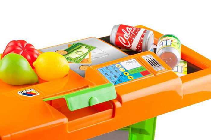 Molto Supermercado avec 14 pièces - 77 x 59 x 24 cm - Jouet en plastique pour enfants de 2 à 99 ans - Langues du produit : espagnol, anglais