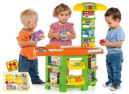 Molto Supermercado avec 14 pièces - 77 x 59 x 24 cm - Jouet en plastique pour enfants de 2 à 99 ans - Langues du produit : espagnol, anglais