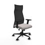 Piqueras y Crespo Chaise de Bureau Albacete, Assise Blanche et Dossier Noir