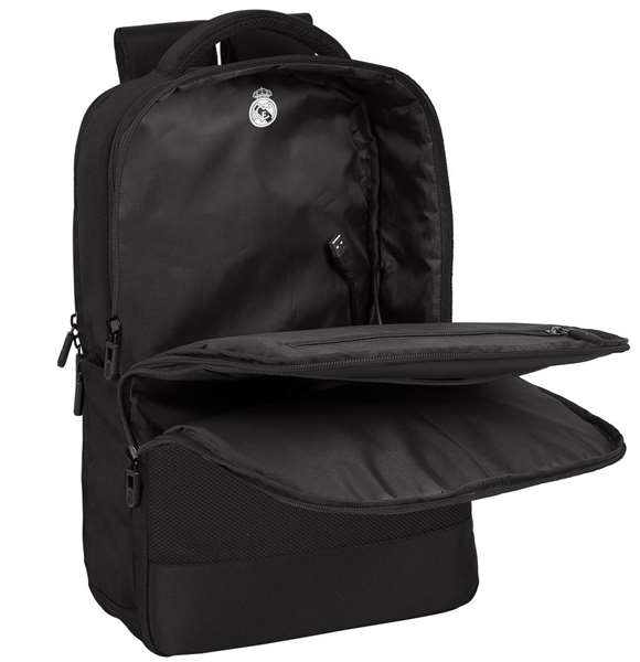 Safta Mochila Portatil Sac à dos Ordinateur Portable 15.6" + Tablet + USB Real Madrid Premium 29 x 44 x 15 cm Noir Safta Mochila Portatil Sac à dos Ordinateur Portable 15.6" + Tablet + USB Real Madrid Premium 29 x 44 x 15 cm Noir