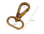 Innspiro Mousqueton à Anneau Oval en Zamak Or Vieil 20,50 mm (Lot de 5)