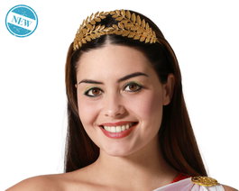 atosa Couronne de feuilles dorées pour déesse grecque ou romaine