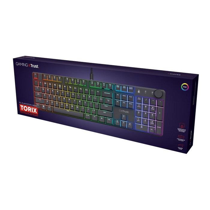 Trust GXT 866 TORIX Clavier mécanique Noir QWERTY US Trust GXT 866 TORIX Clavier mécanique Noir QWERTY US