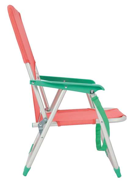 JugaToys Chaise de plage en aluminium corail avec poignée de transport