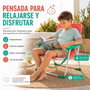 JugaToys Chaise de plage en aluminium corail avec poignée de transport