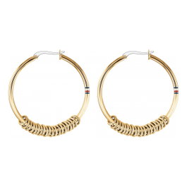 Tommy Hilfiger Boucles d'oreilles en acier inoxydable doré