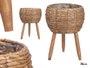 IBERGARDEN Macetero Oscuro con Patas Marron 45cm