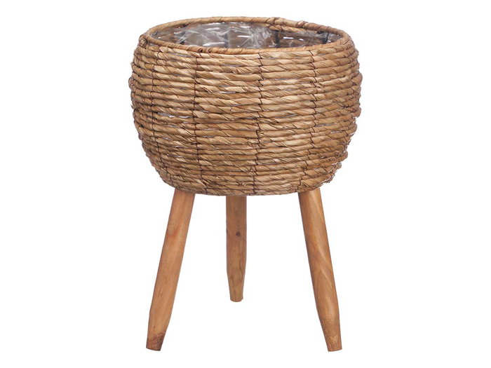 IBERGARDEN Macetero Oscuro con Patas Marron 45cm
