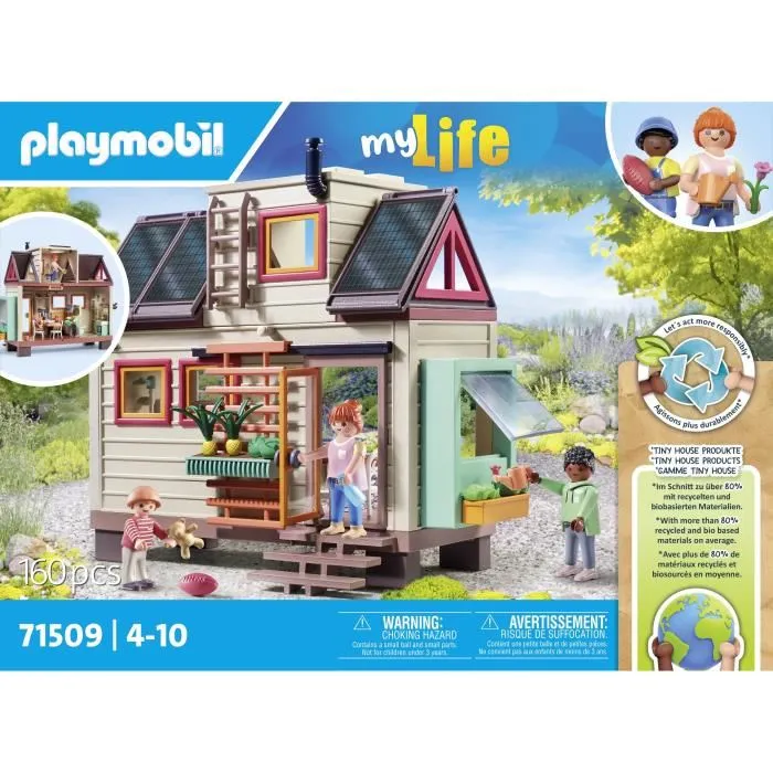Playmobil 71509 Tiny House La Petite Maison - Ma Maison my Life - Jouet avec Plus de 80% de Matériaux Recyclés ou Biosourcés - Dès 4 Ans