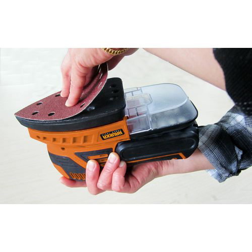 Haukka Ponceuse Mouse 18V Li-Ion 2.0Ah avec 3 abrasifs 140x100