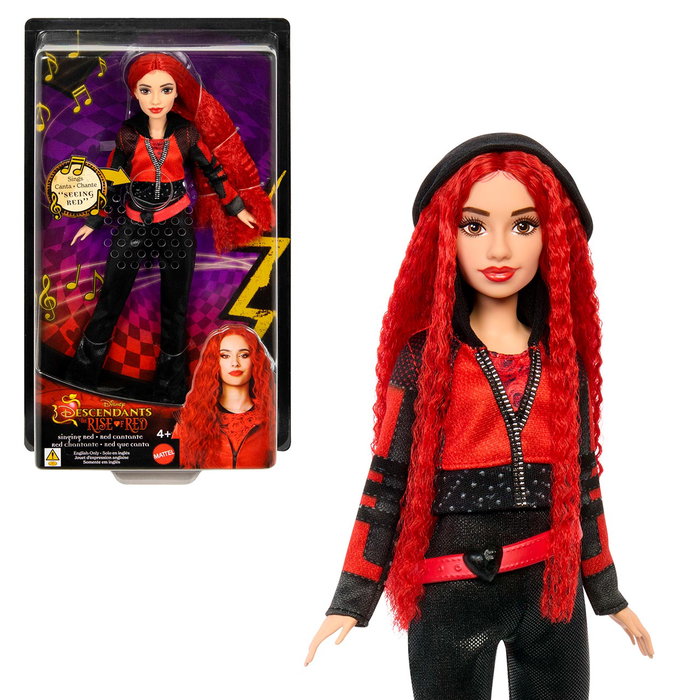 MATTEL Disney Descendants Poupée Chanteuse Red Hwt96 - Langues: Anglais, Français, Allemand, Italien, Portugais, Espagnol - Inspirée du film Descendants 4 - À partir de 4 ans MATTEL Disney Descendants Poupée Chanteuse Red Hwt96 - Langues: Anglais, Français, Allemand, Italien, Portugais, Espagnol - Inspirée du film Descendants 4 - À partir de 4 ans