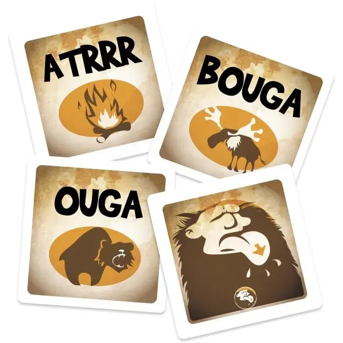 Asmodee - Jeu de société Ouga Bouga - Devenez le chef du clan - À partir de 7 ans - Fabriqué en France