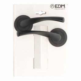 Edm Jeu de rosace modèle 707, aluminium finition noire, Ø 65 mm