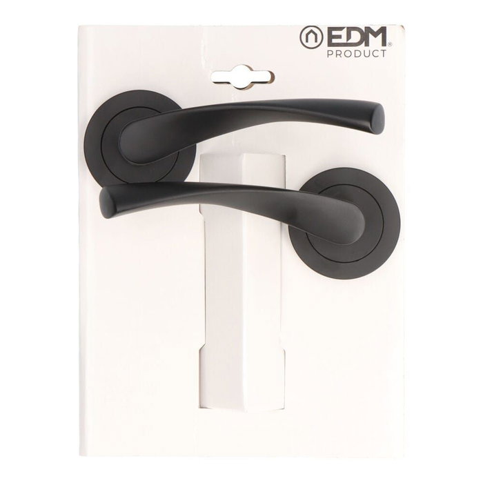Edm - JEU DE ROSACE 707 - Aluminium Noir - Rosace Diam.65mm Poignée 120mm - Blister Edm - JEU DE ROSACE 707 - Aluminium Noir - Rosace Diam.65mm Poignée 120mm - Blister