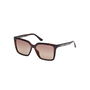 Guess Gafas GU00099 Lunettes de Soleil Polarisées Carrées Femme Havana Verre 55 mm