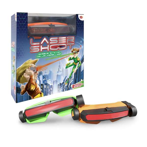Bizak - Juego Lasershoot, jeu de bataille laser avec masque et effets sonores et lumineux - AAA - Langue : espagnol