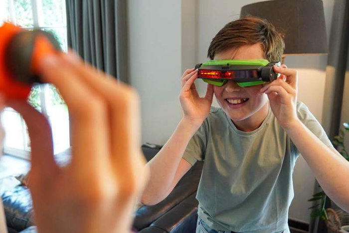 Bizak - Juego Lasershoot, jeu de bataille laser avec masque et effets sonores et lumineux - AAA - Langue : espagnol