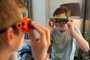 Bizak - Juego Lasershoot, jeu de bataille laser avec masque et effets sonores et lumineux - AAA - Langue : espagnol