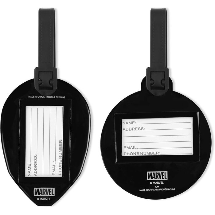 PEERS HARDY Set de 2 étiquettes de bagage Spiderman Marvel en silicone haute qualité - durable et résistant