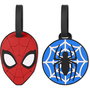 PEERS HARDY Set de 2 étiquettes de bagage Spiderman Marvel en silicone haute qualité - durable et résistant