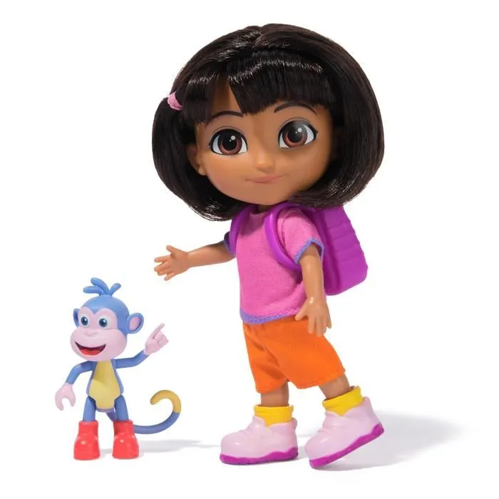Spin Master Poupée Dora l'Exploratrice 15 cm avec Figurine Babouche et Sac à Dos - Jeu pour Enfant dès 3 Ans