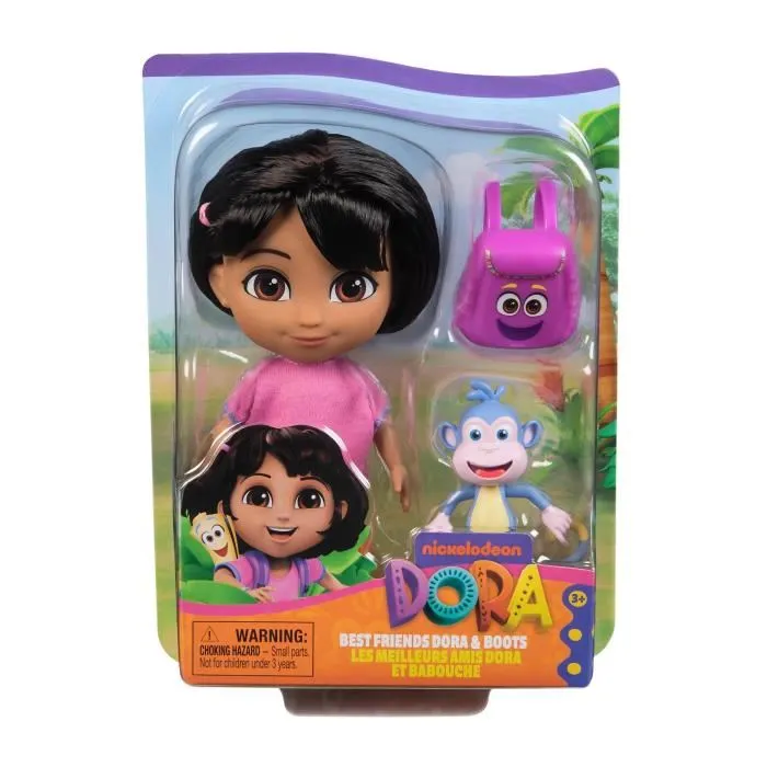 Spin Master Poupée Dora l'Exploratrice 15 cm avec Figurine Babouche et Sac à Dos - Jeu pour Enfant dès 3 Ans