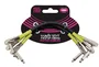 Ernieball Cable EB Interlink Jack-Jack Angle Plat Noir 15,24 cm Pack de 3